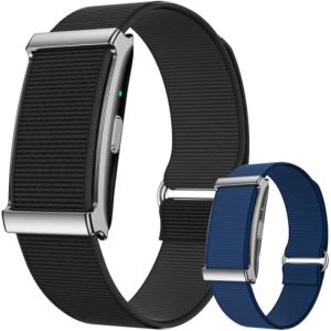 Smart Activity Fitness Tracker, Heart Rate Sleep Monitor, GPS Tracking, 120+ Sport Modes, 30-Day Battery, 2 Bands Black & Blue